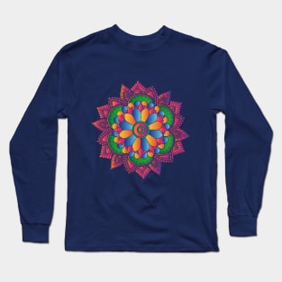 Colored Mandala Long Sleeve T-Shirt